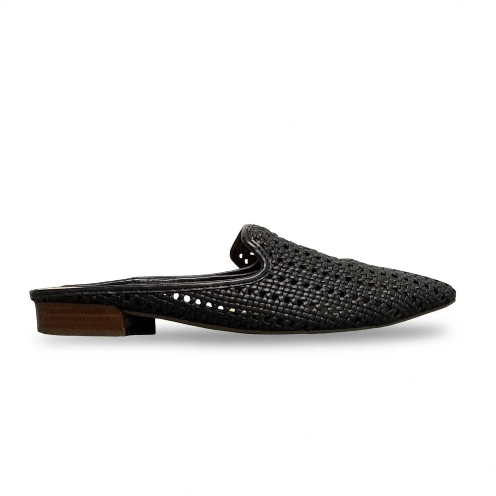 Franco Sarto Sorello Woven Weaved Mules Women’s 6.5 Black - Picture 2 of 9
